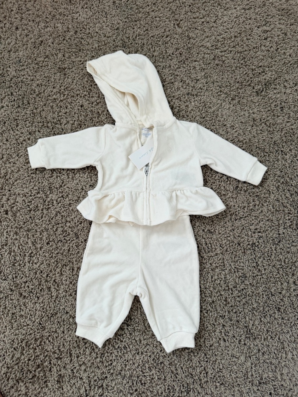 Polo Ralph Lauren velour set 3 mo NWT
